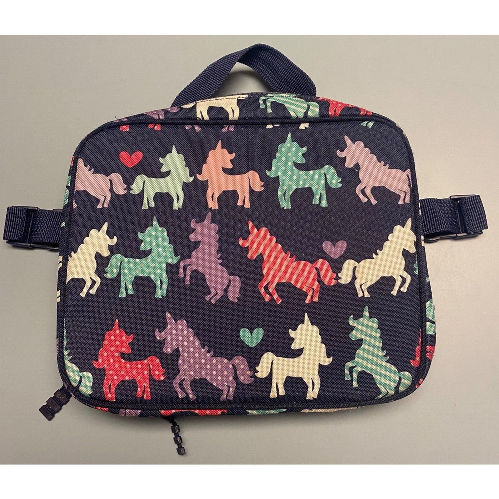 Gymboree Girls Kids Navy Blue Unicorn Lunch Box w/insulation Back to School!